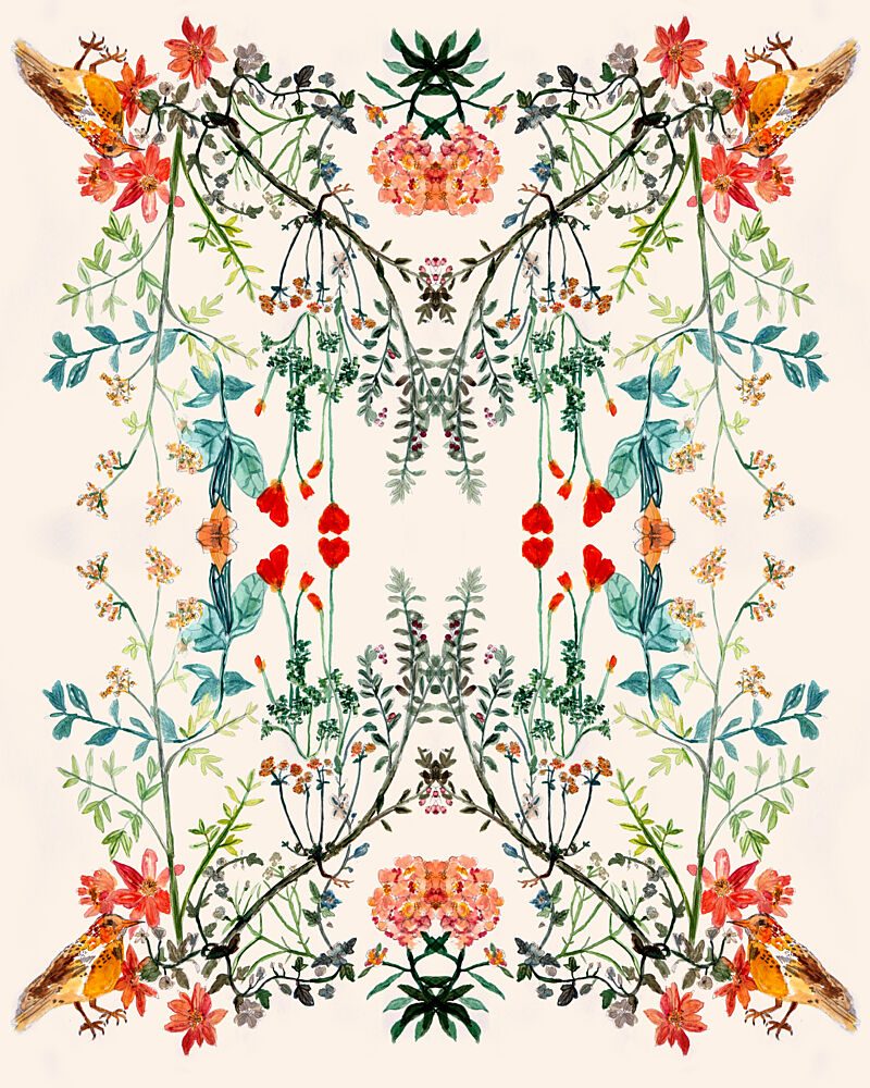 Vibrant Botanical Birds art print by Gemma Bardot for $57.95 CAD