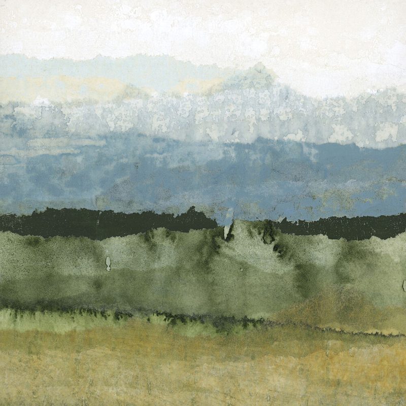 Misty Green Landscape art print by Lara Eckerman for $57.95 CAD
