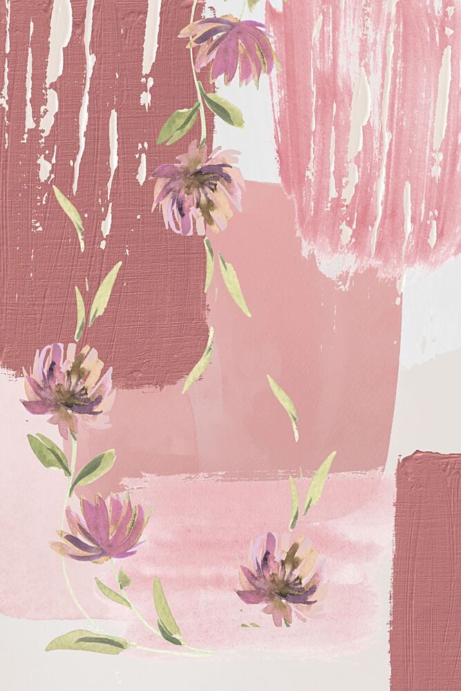 Abstract Pink Blossoms art print by Sally Ann Moss for $57.95 CAD