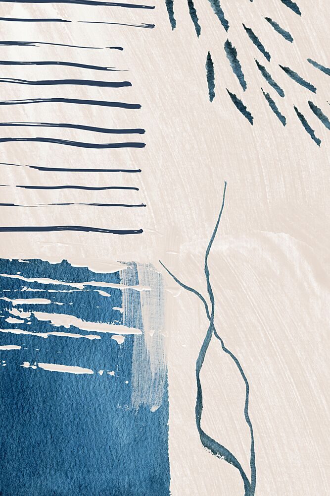 Abstract Indigo Organic Flow art print by Sally Ann Moss for $57.95 CAD