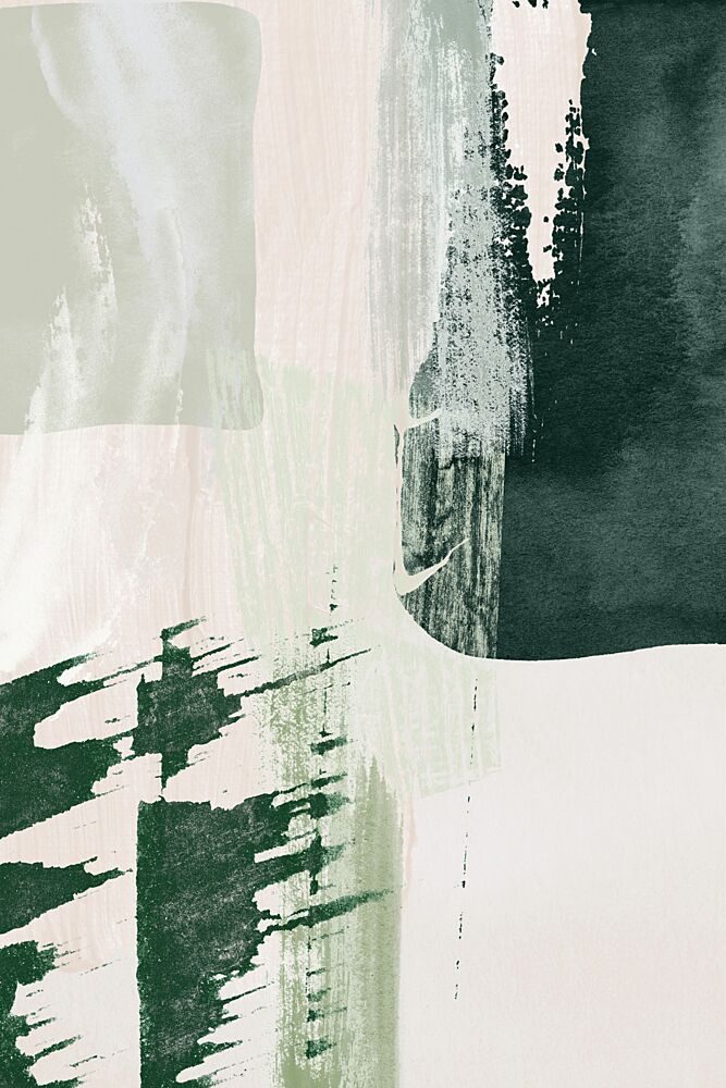 Abstract Green Shapes art print by Sally Ann Moss for $57.95 CAD