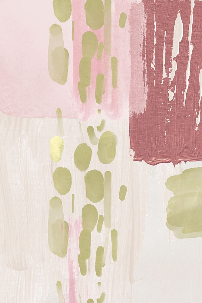 Soft Pink Green Abstract art print by Sally Ann Moss for $57.95 CAD