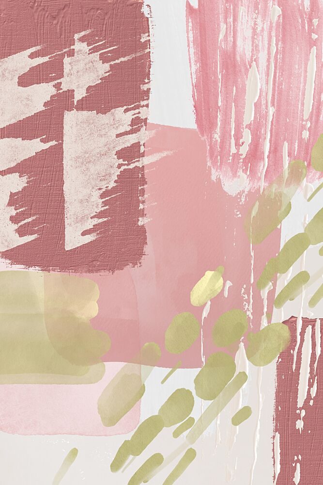 Abstract Pink Gold Strokes art print by Sally Ann Moss for $57.95 CAD