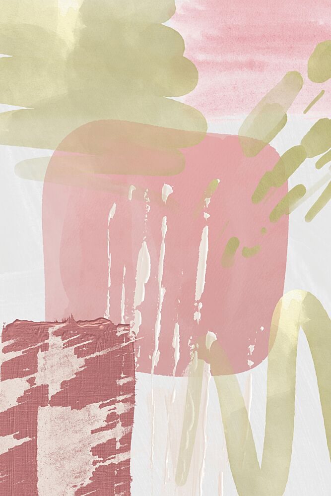 Blush Green Abstract Layers art print by Sally Ann Moss for $57.95 CAD