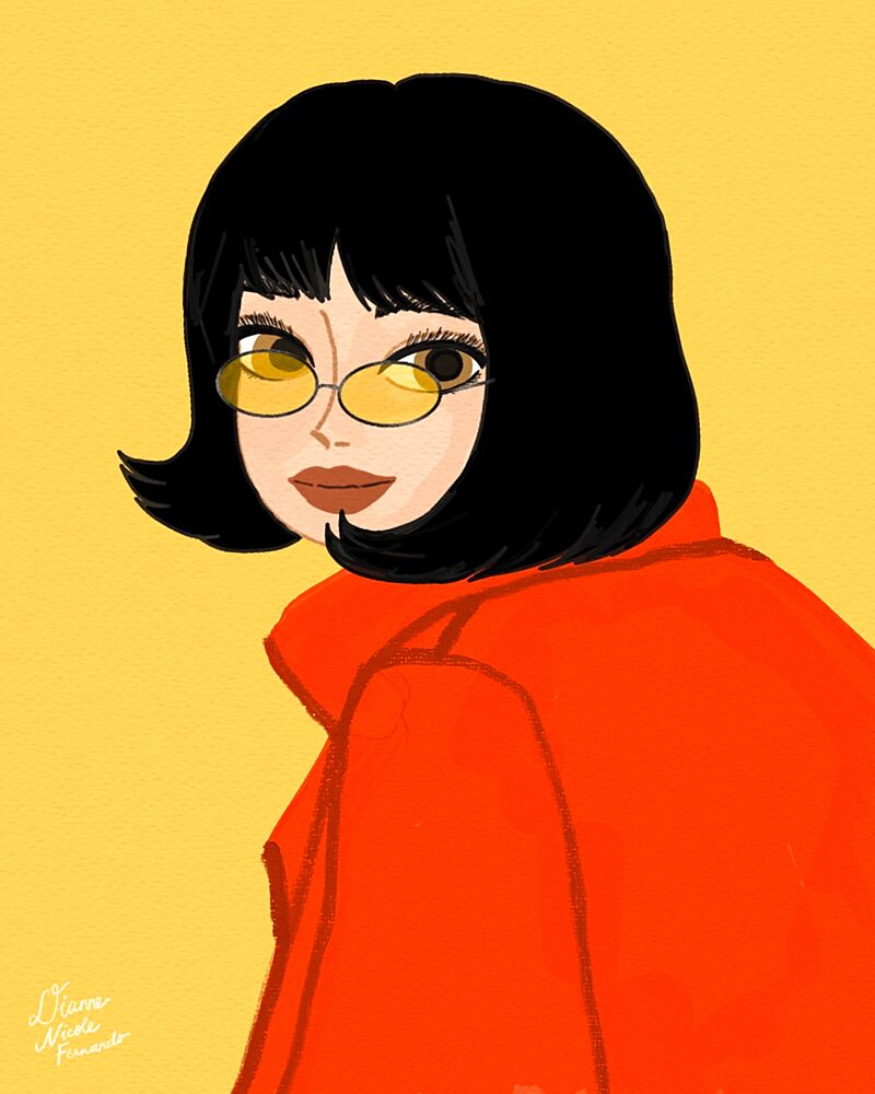 Stylish Woman Yellow Glasses art print by Dianne Nicole Fernando for $57.95 CAD