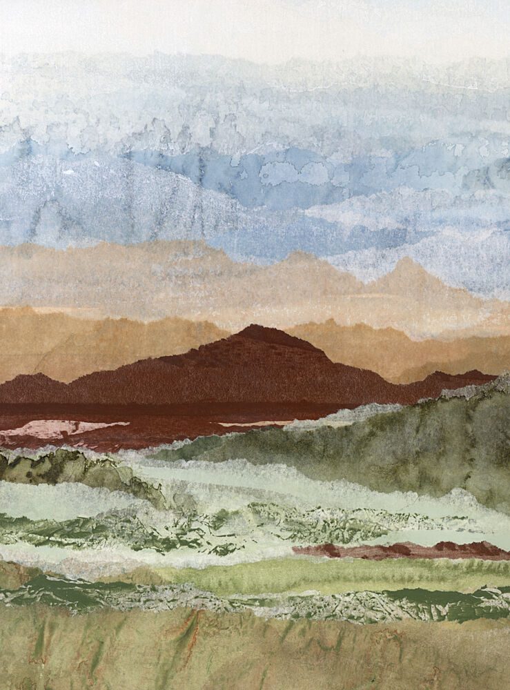 Abstract Mountain Layers art print by Lara Eckerman for $57.95 CAD