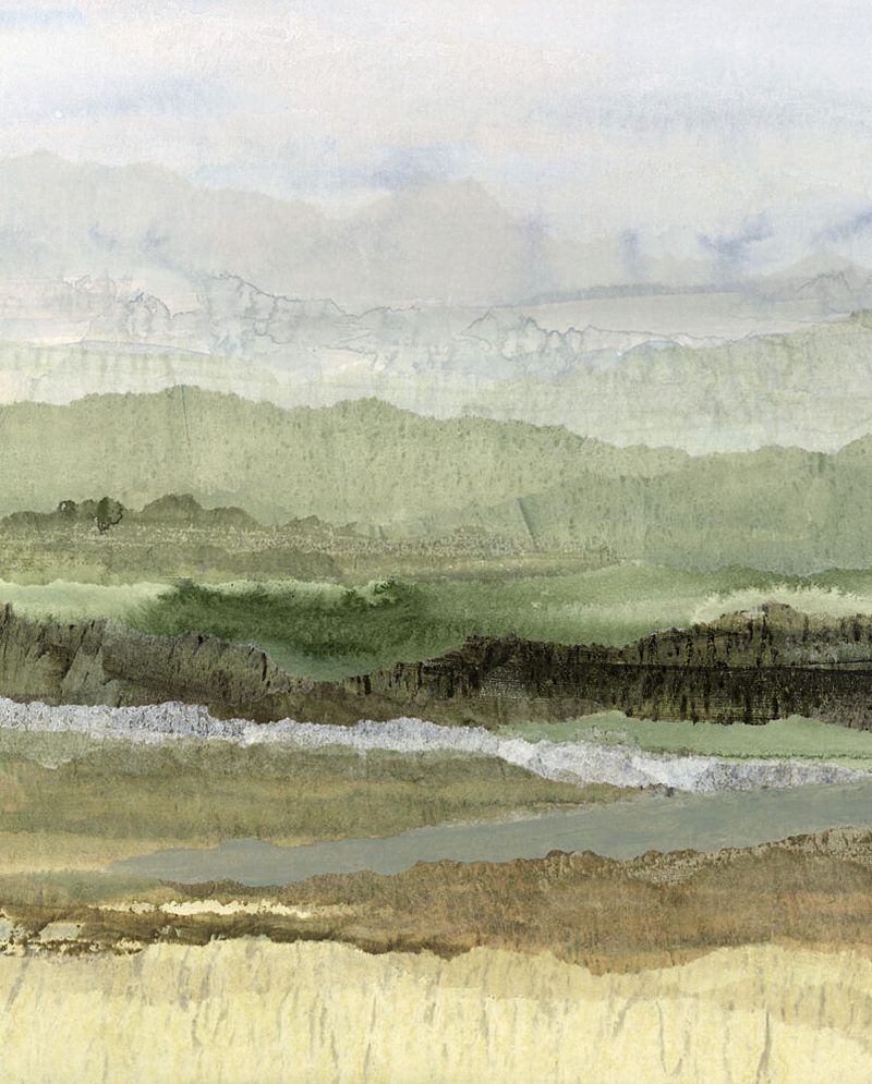 Layered Green Landscape art print by Lara Eckerman for $57.95 CAD