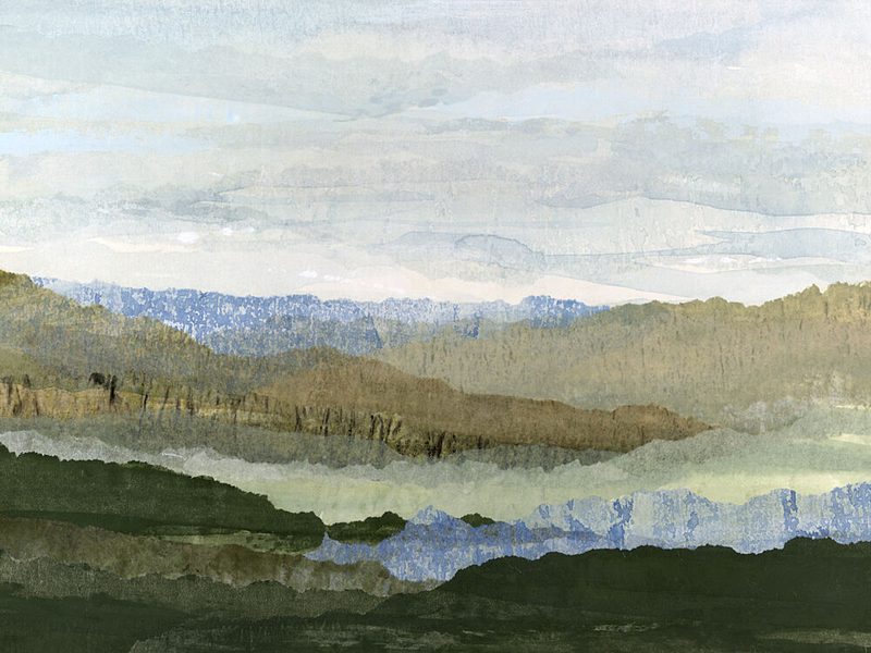 Serene Mountain Layers art print by Lara Eckerman for $57.95 CAD