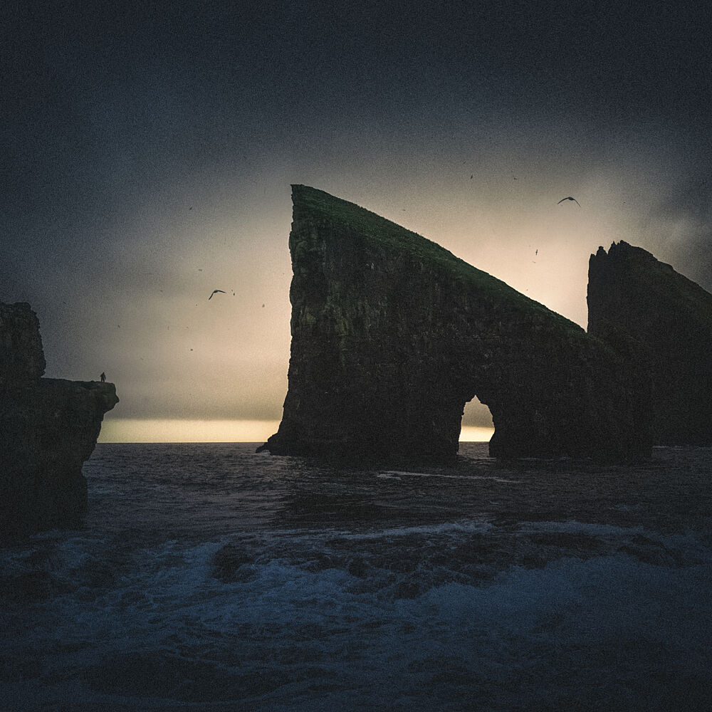 Dramatic Sea Arch Cliffs art print by Larry Deng Apa for $57.95 CAD