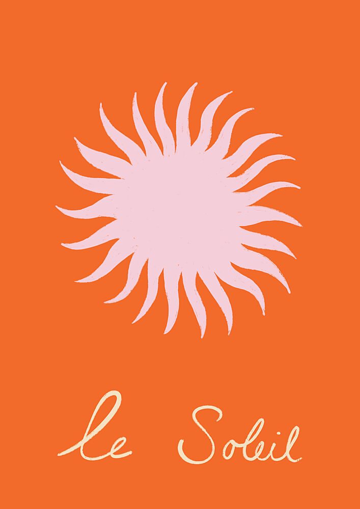 Bright Orange Sun art print by Ivy Green Illustrations for $57.95 CAD