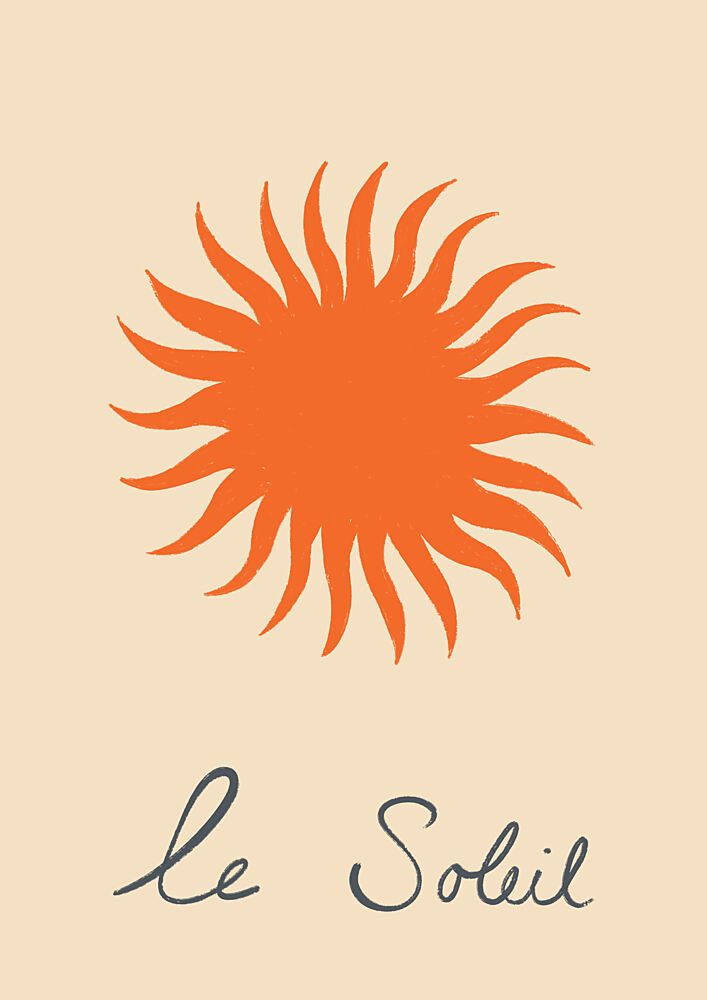 le Soleil Orange art print by Ivy Green Illustrations for $57.95 CAD