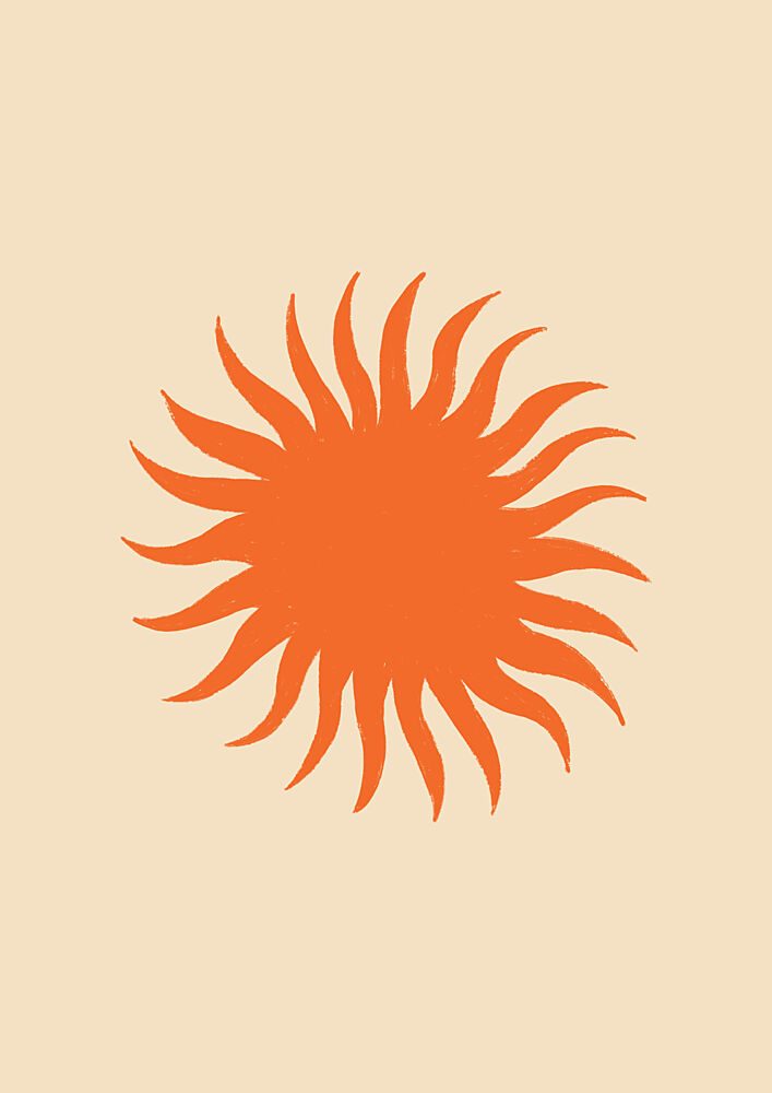 Orange Boho Sun art print by Ivy Green Illustrations for $57.95 CAD