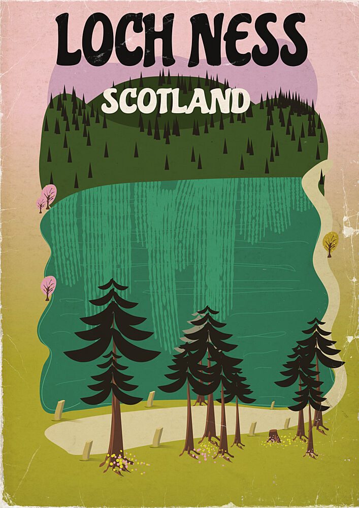 Loch Ness Scotland Travel art print by Nicholas for $57.95 CAD
