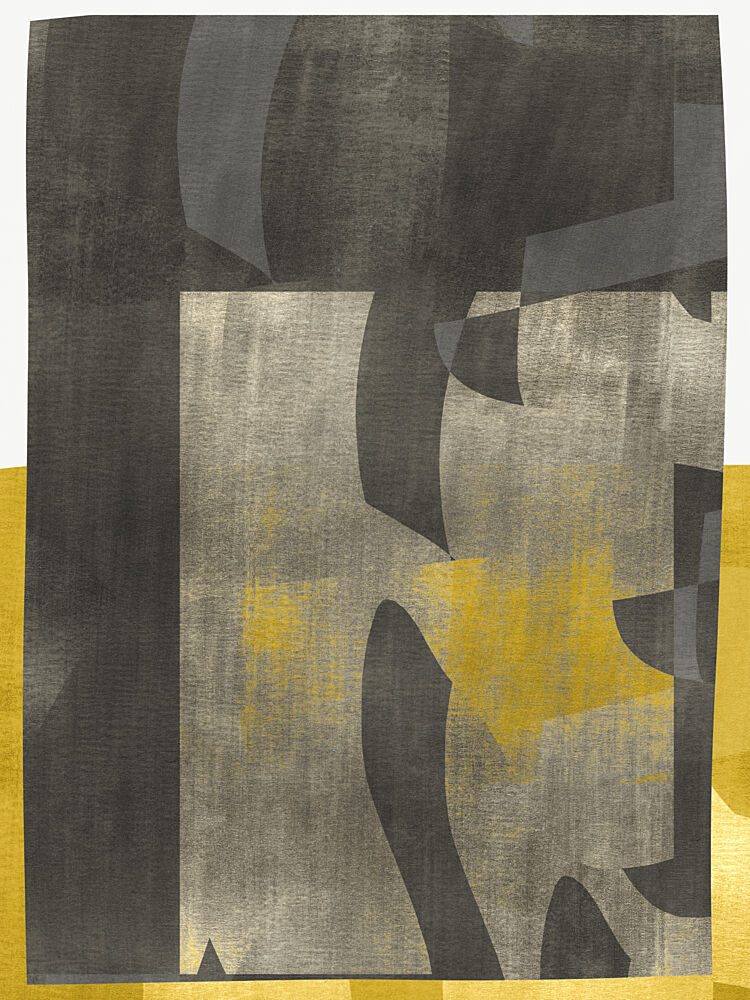 Dynamic Gold and Gray art print by Little Dean for $57.95 CAD