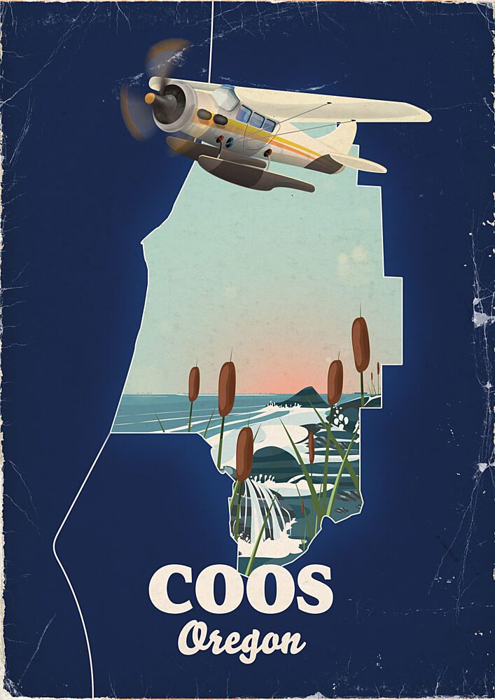 Coos Oregon Coastal Seaplane art print by Nicholas for $57.95 CAD