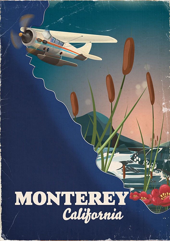 Vintage California Seaplane art print by Nicholas for $57.95 CAD