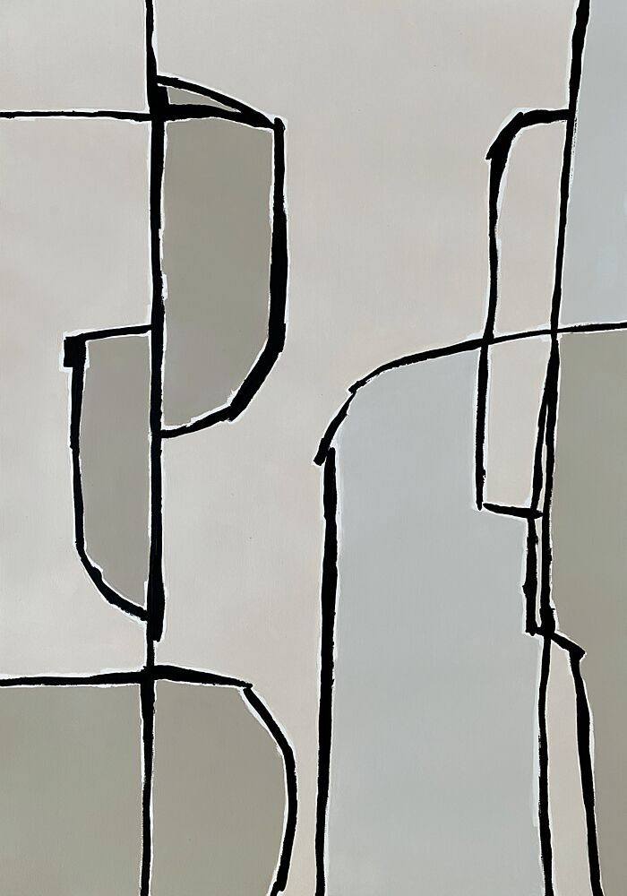 Neutral Abstract Shapes art print by Andrea Reichhart for $57.95 CAD