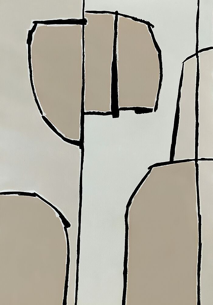 Organic Neutral Shapes art print by Andrea Reichhart for $57.95 CAD