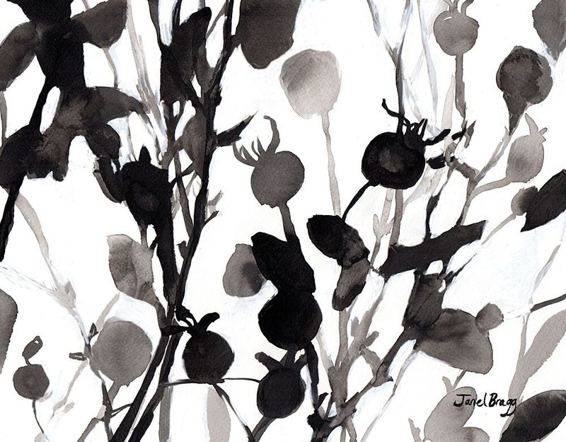 Abstract Ink Flora art print by Janel Bragg for $57.95 CAD