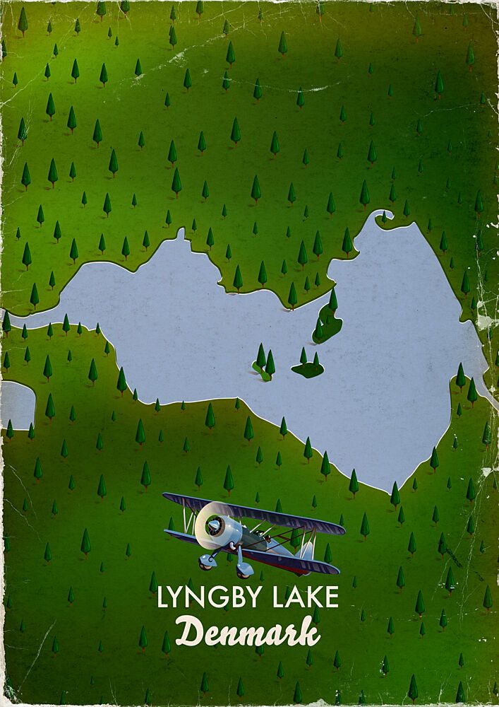 Lyngby Lake Adventure art print by Nicholas for $57.95 CAD