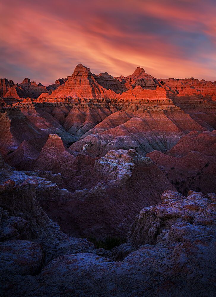 Colorful Badlands Sunset art print by Ruiqing P. for $57.95 CAD