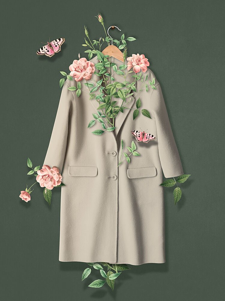 Floral Fashion Coat art print by Marja van den Hurk for $57.95 CAD
