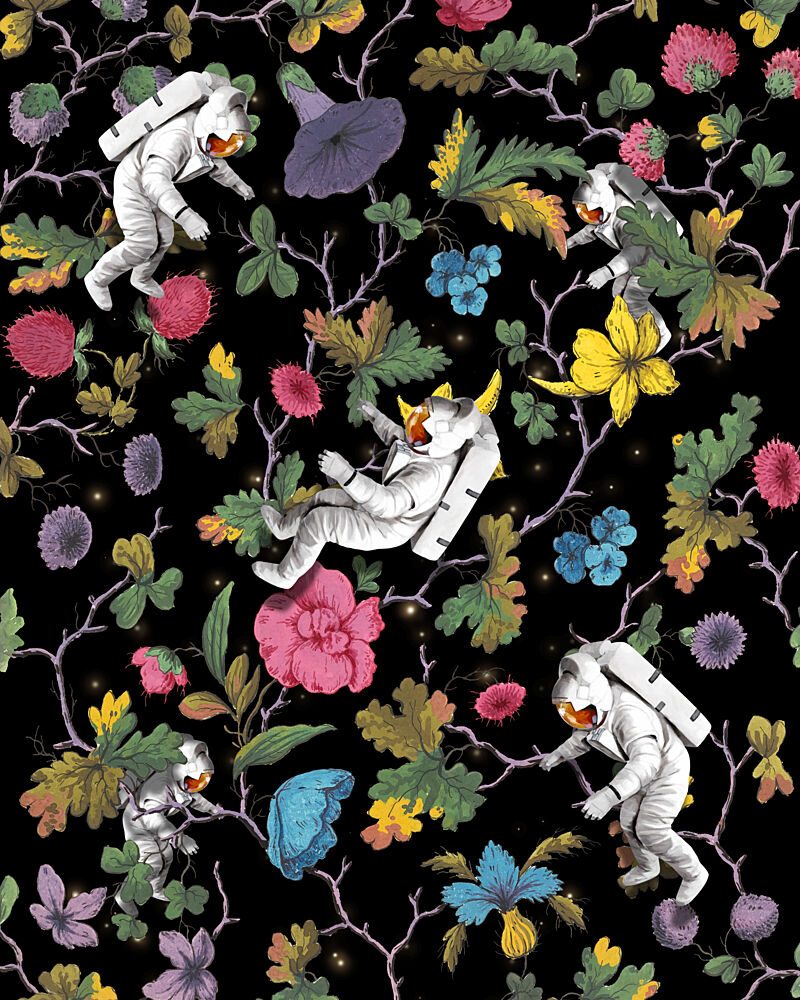 Whimsical Space Garden art print by Marja van den Hurk for $57.95 CAD