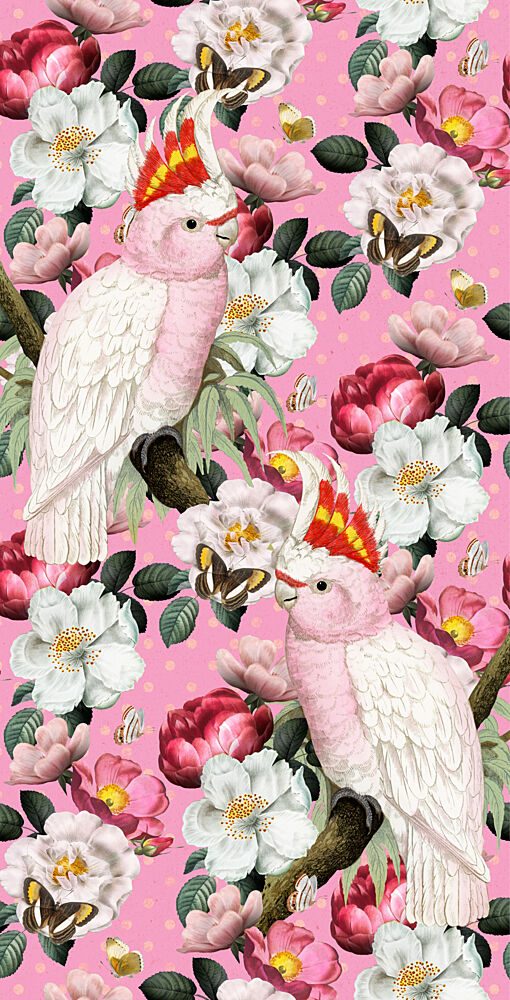 Tropical Pink Cockatoo art print by Marja van den Hurk for $57.95 CAD