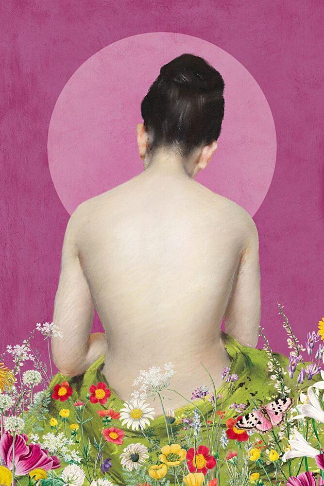 Woman Among Wildflowers art print by Marja van den Hurk for $57.95 CAD