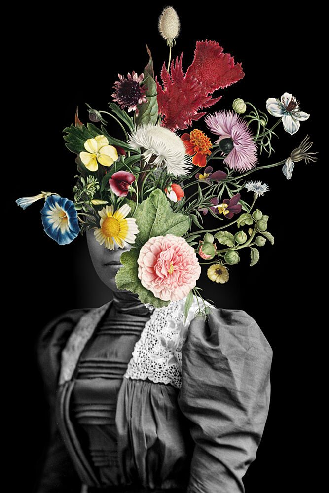 Floral Head Portrait art print by Marja van den Hurk for $57.95 CAD