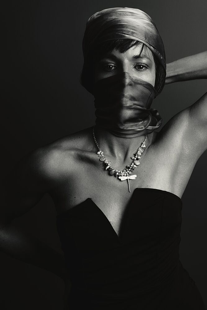 Mysterious Veiled Woman art print by Steffen Lauterbach for $57.95 CAD