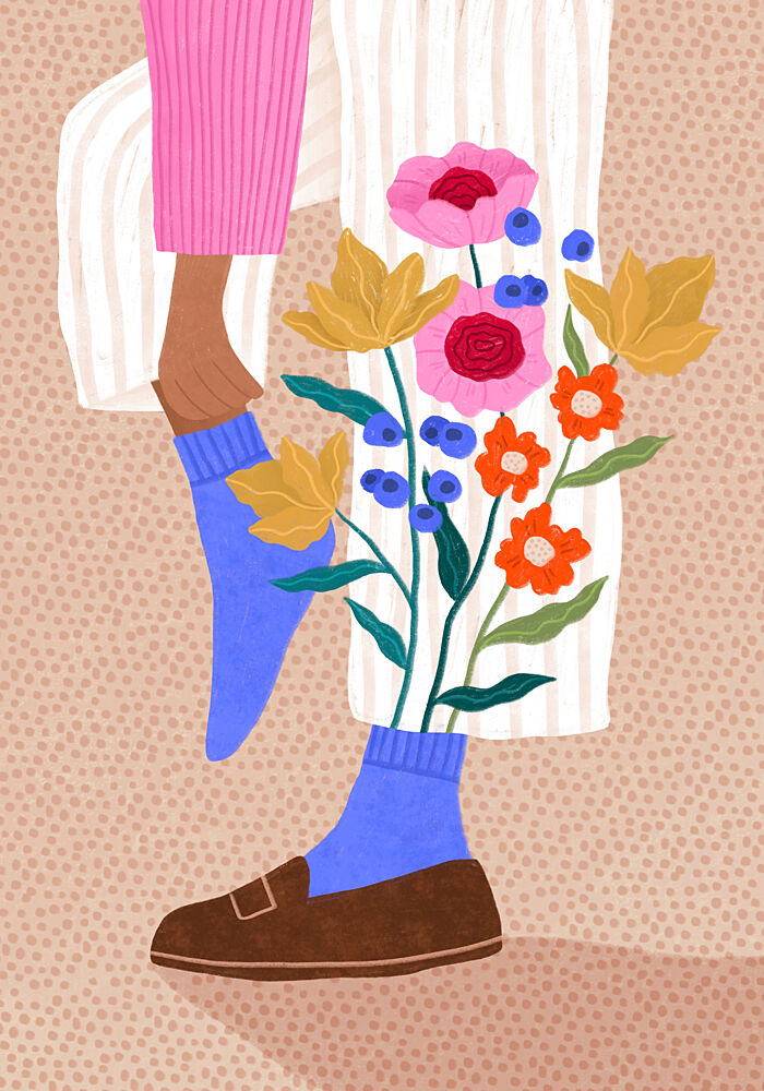 Whimsical Flower Legs art print by Bea Muller for $57.95 CAD
