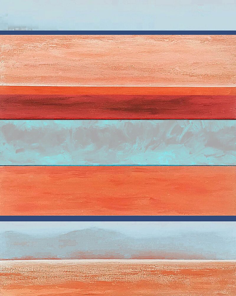 Serene Coastal Stripes art print by Vanessa Ryan for $57.95 CAD