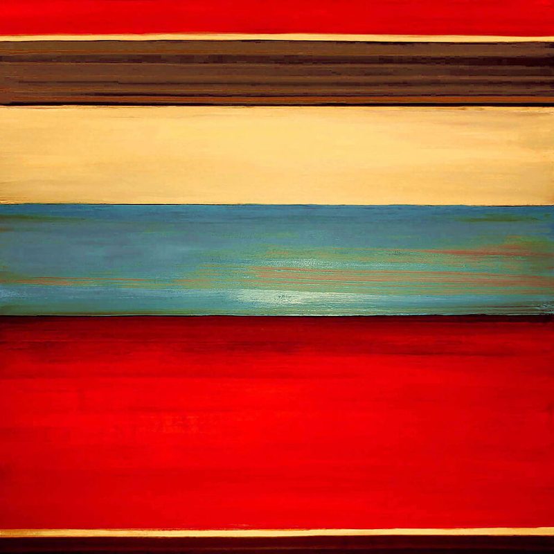 Red Blue Horizon art print by Vanessa Ryan for $57.95 CAD