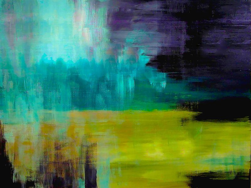 Abstract Teal Horizon art print by Vanessa Ryan for $57.95 CAD