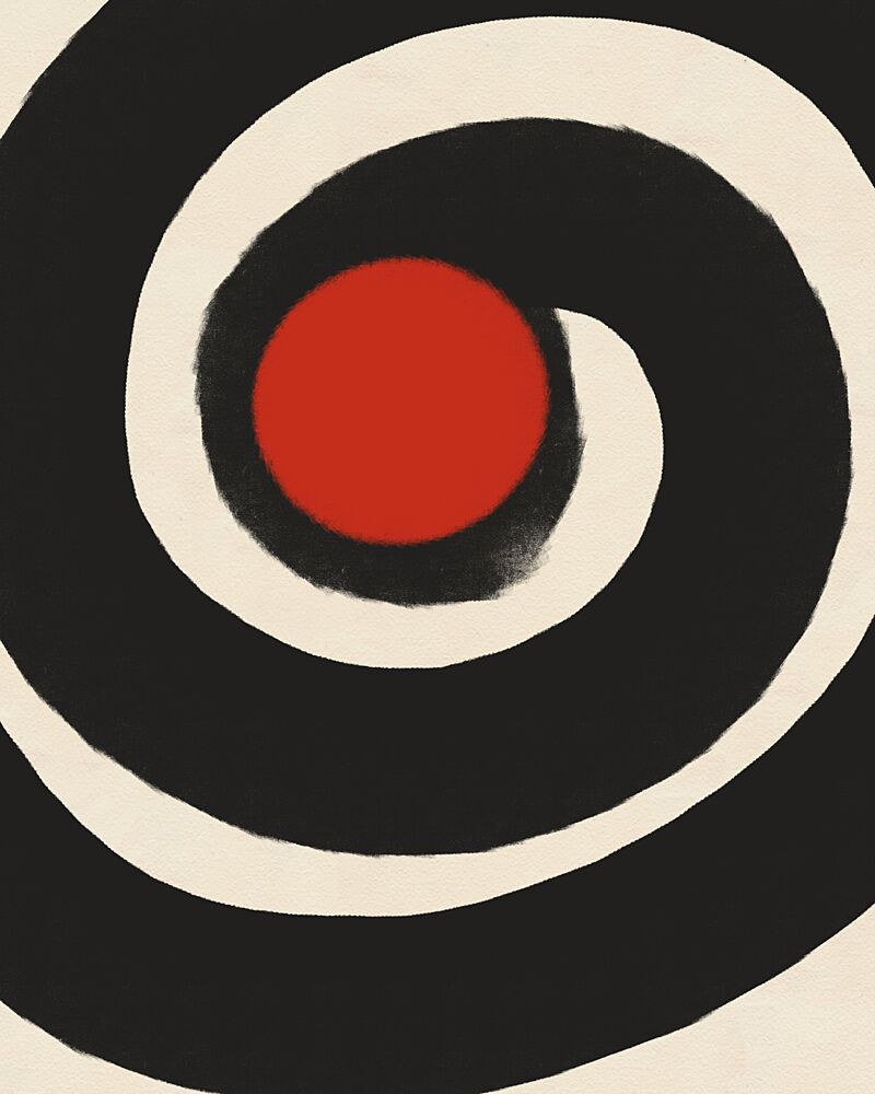 Bold Red Spiral art print by Deepthi S for $57.95 CAD