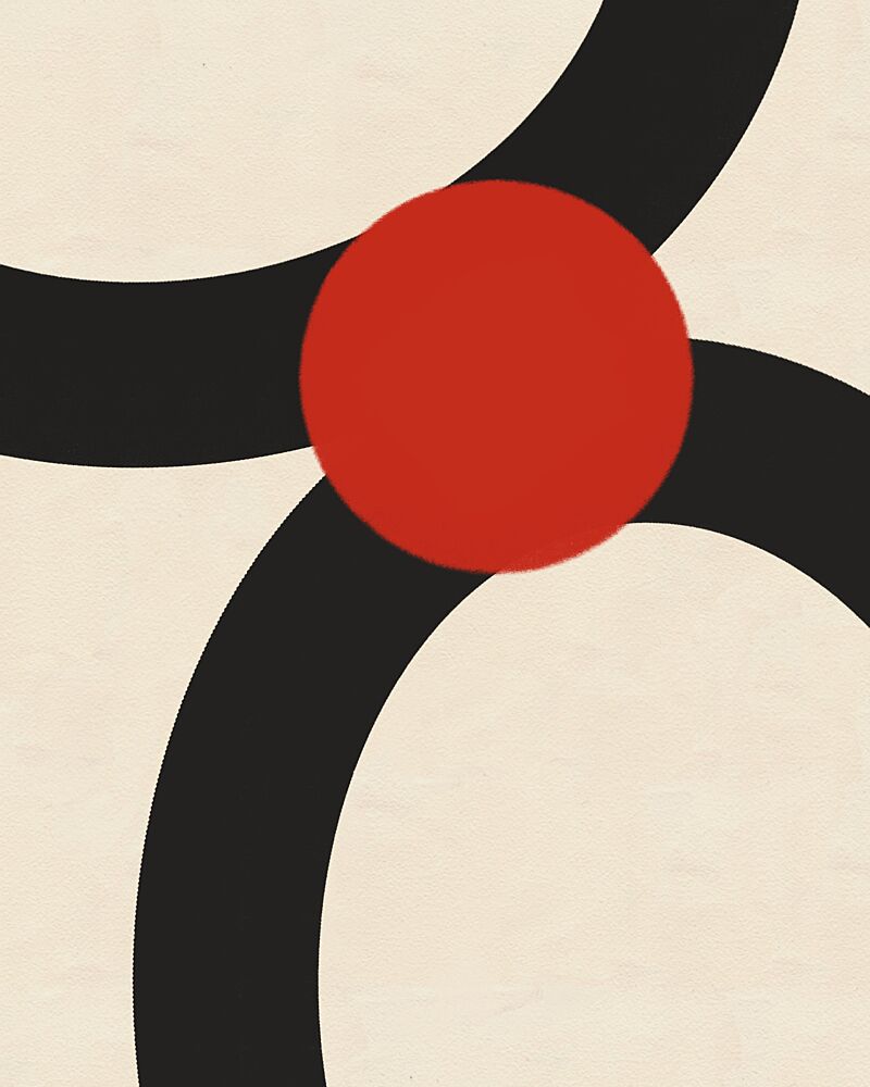 Bold Red Swirl art print by Deepthi S for $57.95 CAD