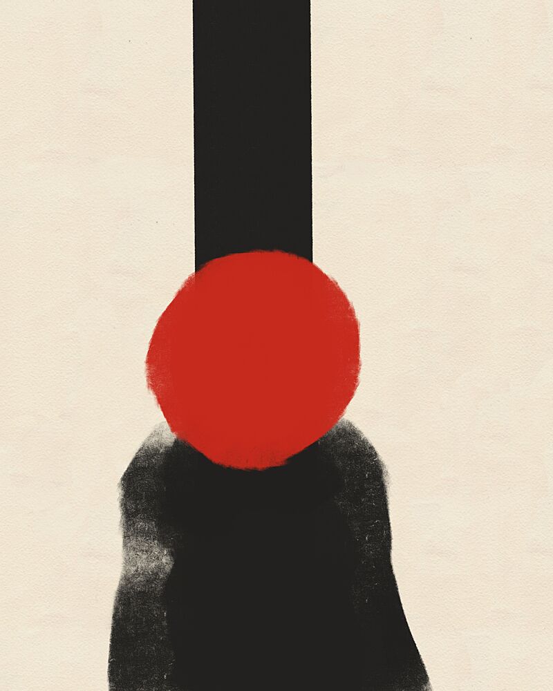 Red Circle Silhouette art print by Deepthi S for $57.95 CAD