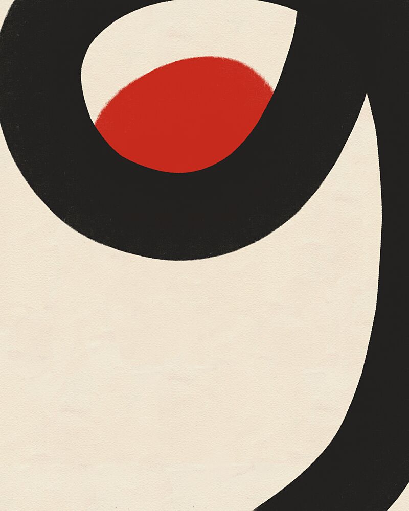Minimalist Red Circle art print by Deepthi S for $57.95 CAD