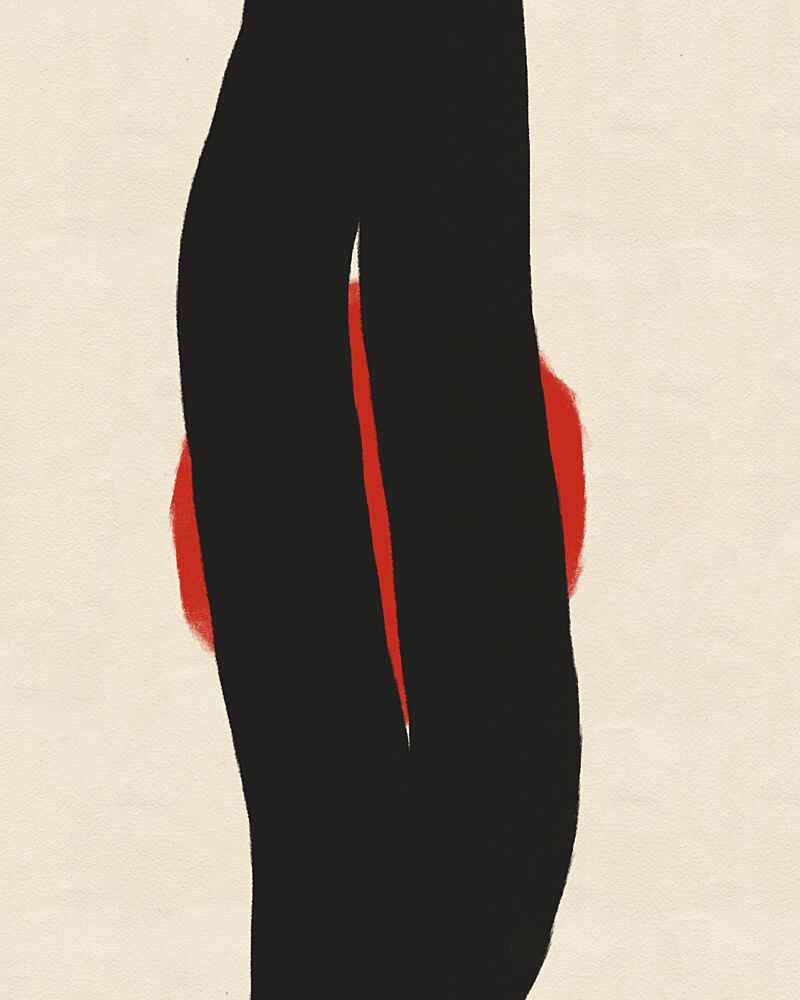 Red Core Abstract art print by Deepthi S for $57.95 CAD