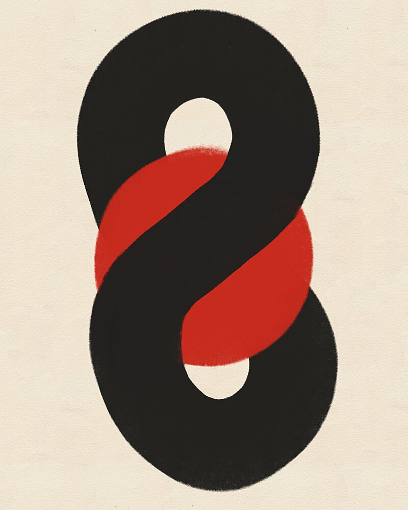Modern Abstract Knot art print by Deepthi S for $57.95 CAD