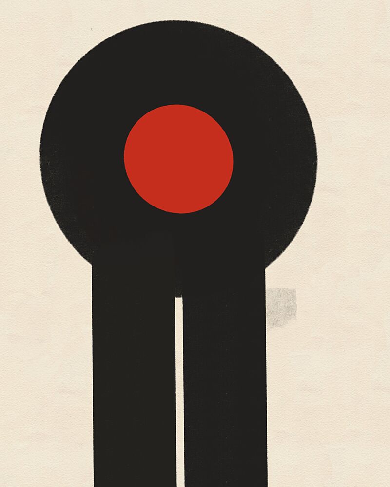 Abstract Figure Red Dot art print by Deepthi S for $57.95 CAD