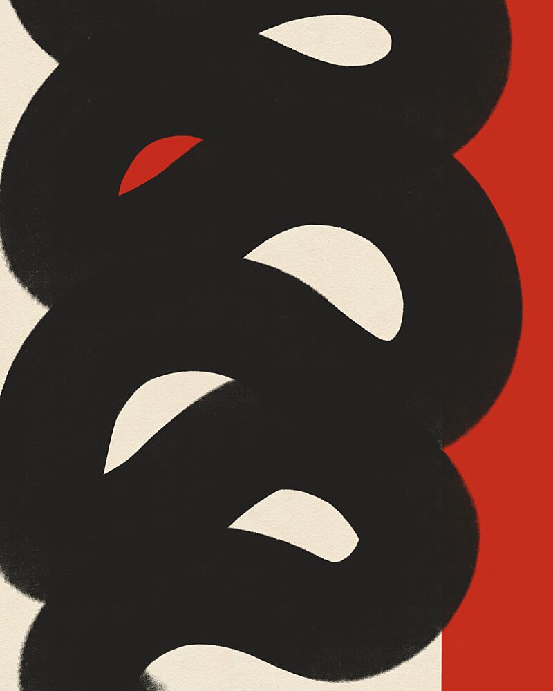 Bold Red Curves art print by Deepthi S for $57.95 CAD