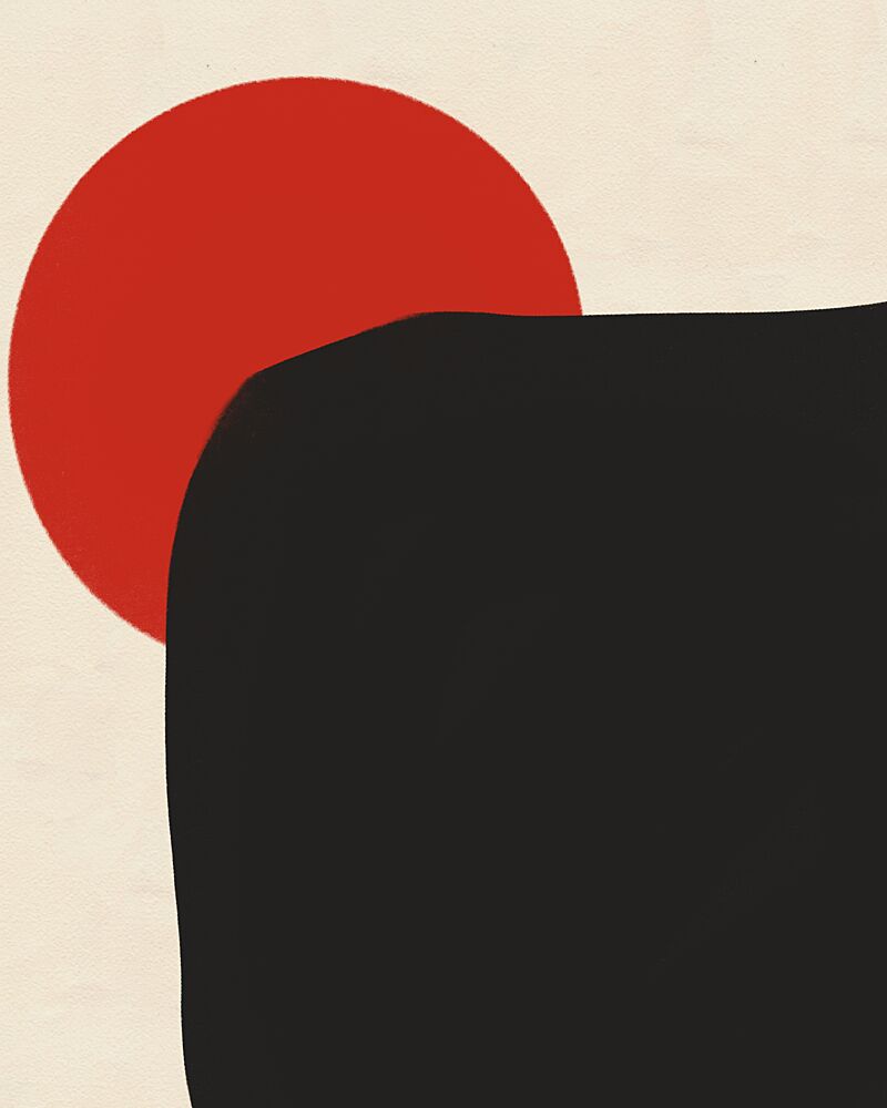 Red Sun Black Landscape art print by Deepthi S for $57.95 CAD