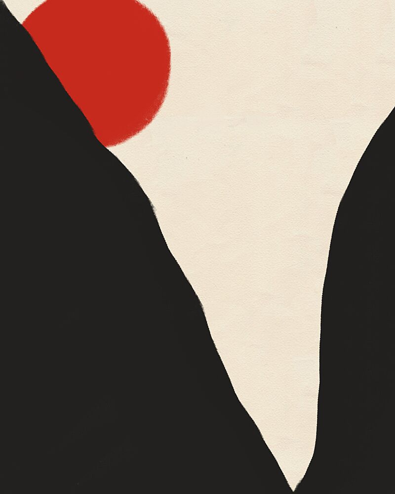 Red Sun Black Mountains art print by Deepthi S for $57.95 CAD