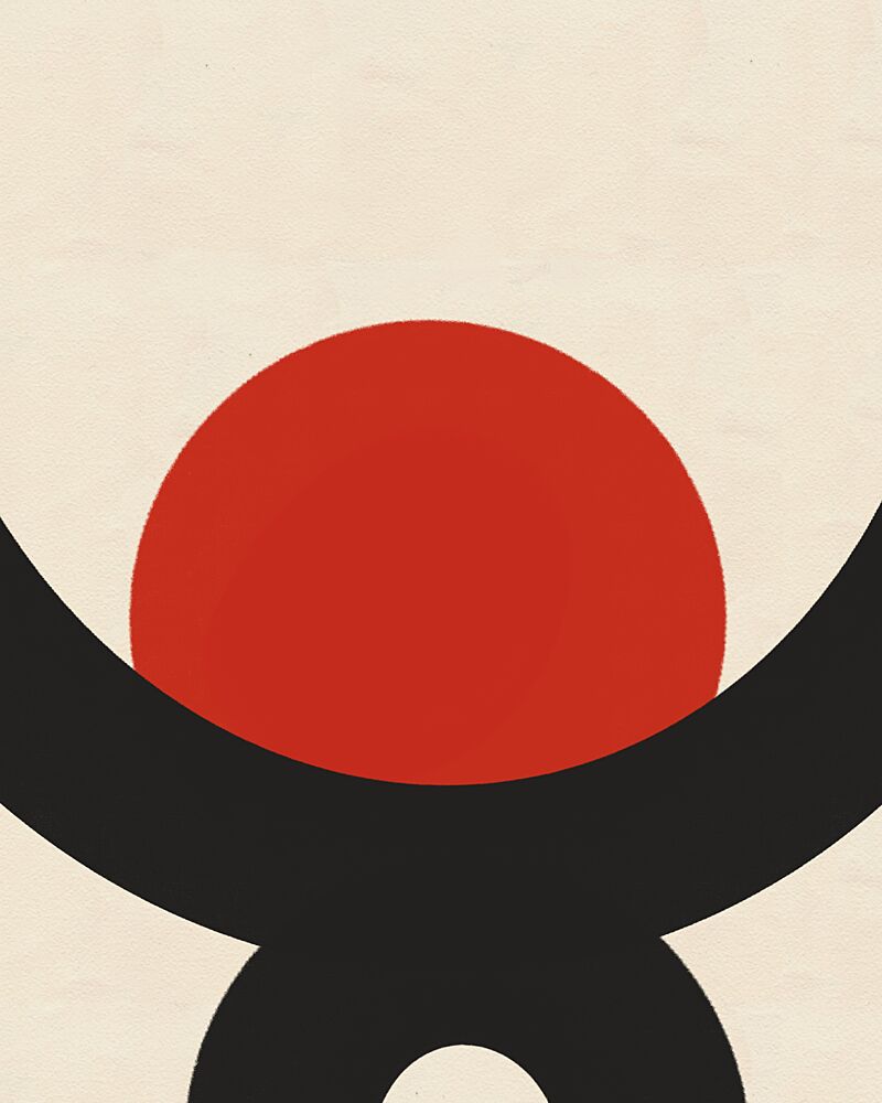 Red Circle Abstract art print by Deepthi S for $57.95 CAD