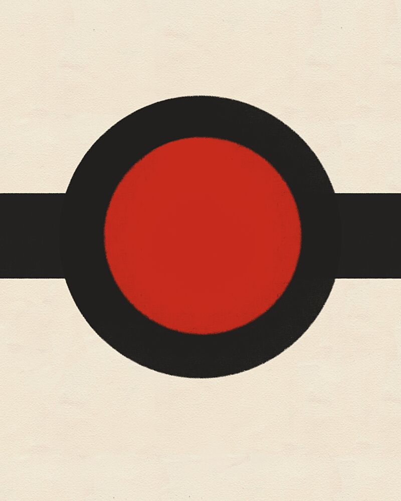 Geometric Red Circle art print by Deepthi S for $57.95 CAD