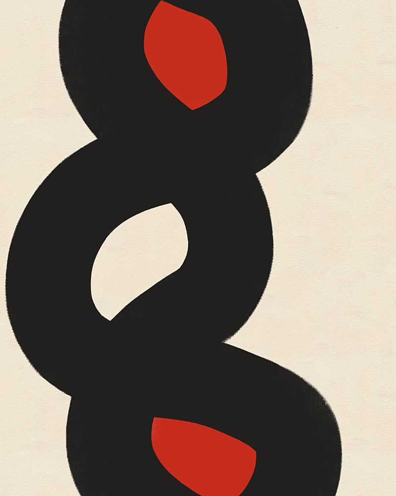 Fluid Black and Red art print by Deepthi S for $57.95 CAD