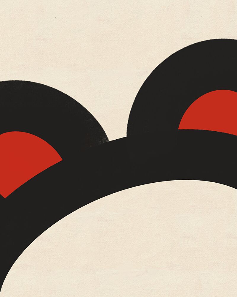 Modern Red Black Curves art print by Deepthi S for $57.95 CAD