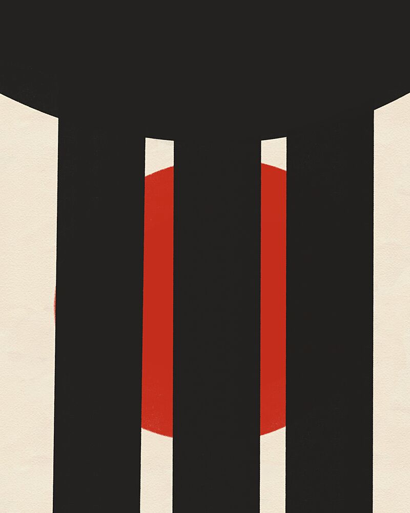Striking Red Vertical Forms art print by Deepthi S for $57.95 CAD
